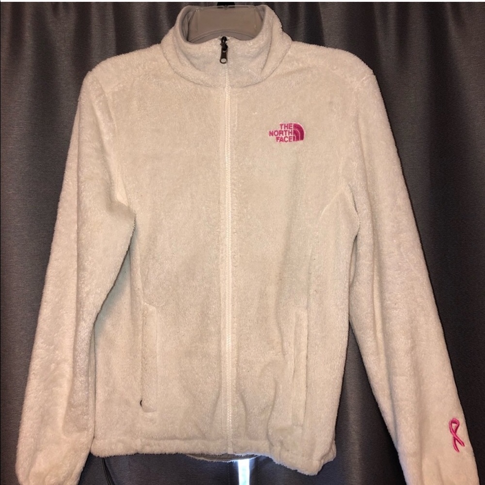 White Women’s North Face Zip Up